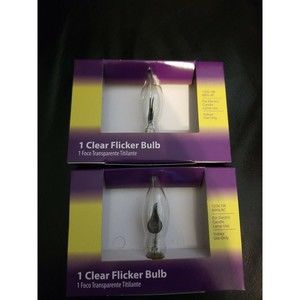 Clear Flicker Flame Bulb Candelabra Base